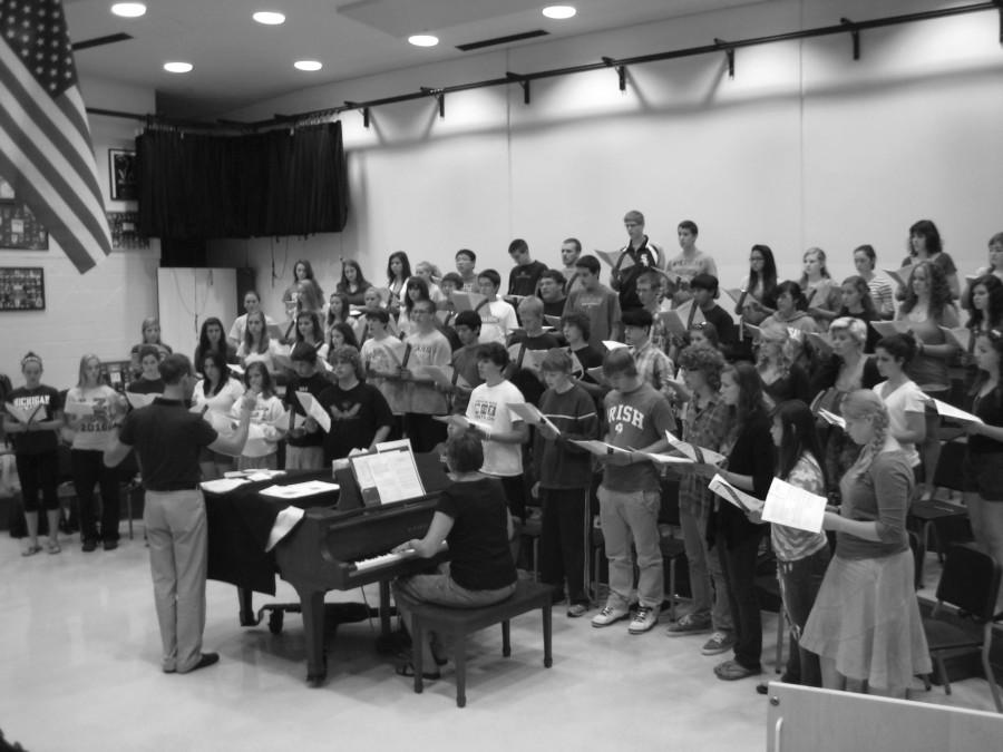 Music has influenced LZHS students and faculty alike, such as concert choir classes. Nick Juknelis, director of vocal music, leads his concert class. Jukneliss parents gave him his first piano, and he has been playing ever since. Juknelis says that music is a lot more important than people realize