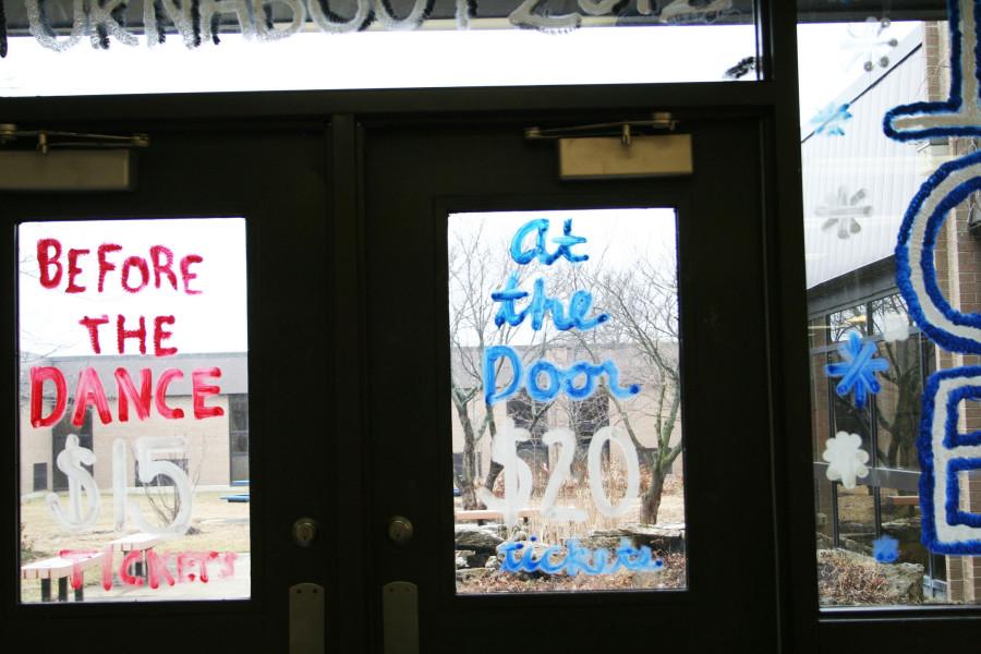 Turnabout decorations add sparkle to the cafeteria