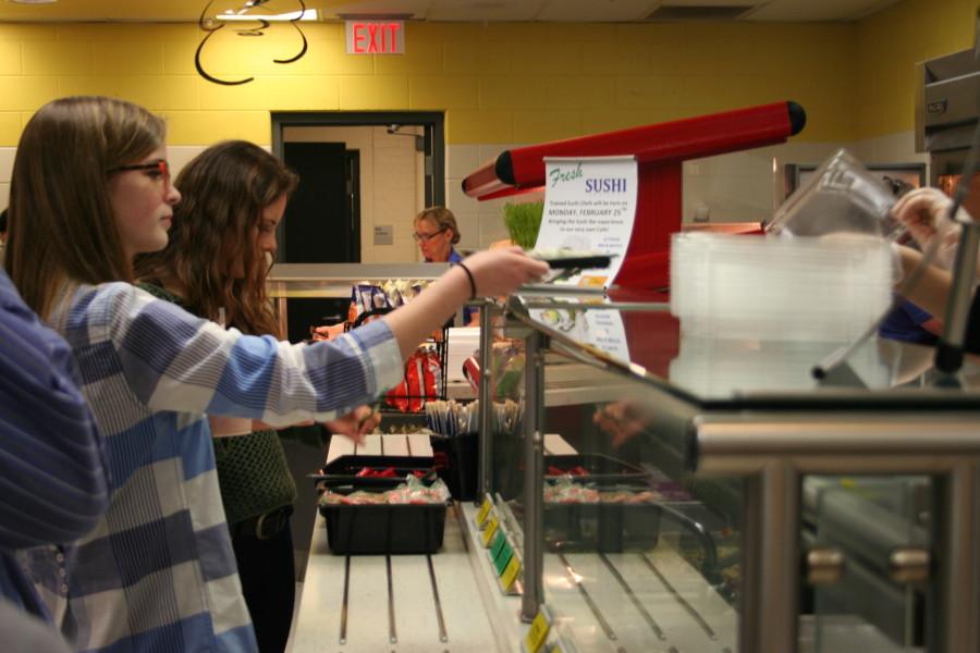 Students roll with new sushi options in cafeteria
