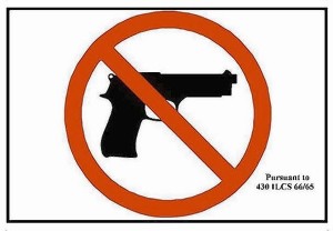 concealed carry Illinois sign