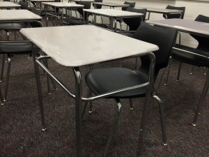 Nine language classrooms and two Special Education classrooms received new desks over the summer. The desks replaced any old or broken desk-and-chair combinations.