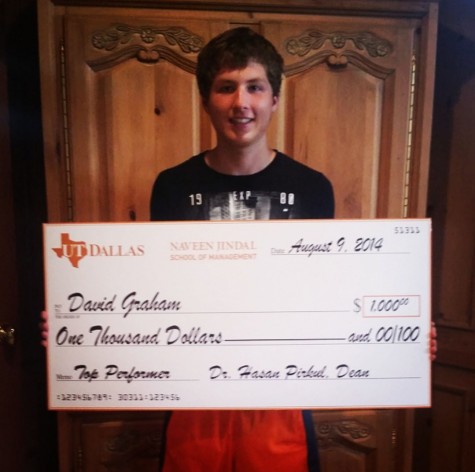 David Graham, senior, placed first in a national stock competition over the summer, winning $1,000. The contest focused on who earned the most money, but also featured quizzes and videos on topics such as personal finances.