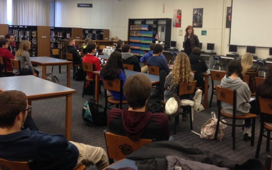 Students were able to speak with Joelle Charbonneau during last years author visit. Many authors like Charbonneau, and other authors of different genres will be speaking at this years Writers Day event.