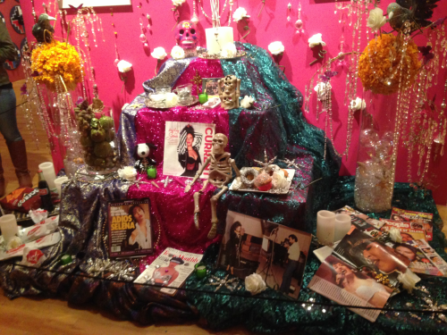 The altar for the beloved Mexican-American singer, Selena, in the National Museum of Mexican Art. Students observed and listened to a guided tour through this museum on their field trip to the Chicago neighborhood of Pilsen.