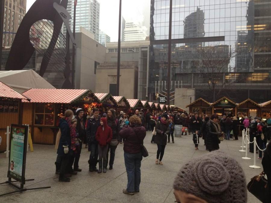 Mr. Ziarnik’s students enjoy their trip to Christkindlmarkt in Downtown Chicago. The students will practice their German while talking to the salespeople, many  of whome have come directly from Germany