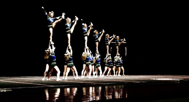 The+varsity+cheerleading+team+will+compete+at+home+on+Saturday%2C+January+30+in+hopes+of+a+State+qualification.+Photo+credits+to+Kaiden+Mortimer%2C+sophomore.+