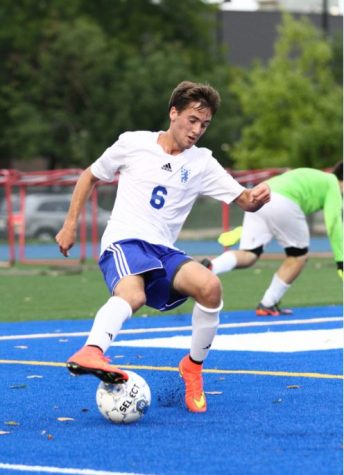 Ian Murray, 2015 graduate, continued to pursue his soccer career in college, and later committed to play soccer as well as major in International Relations and Spanish at St. Andrews in the United Kingdom. Photo used with permission of VIP. 