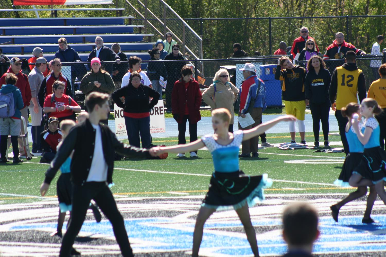 Trilogy Dance Color Guard performs their Elvis-themed routine. Color Guard opens the Special Olympics every year. 