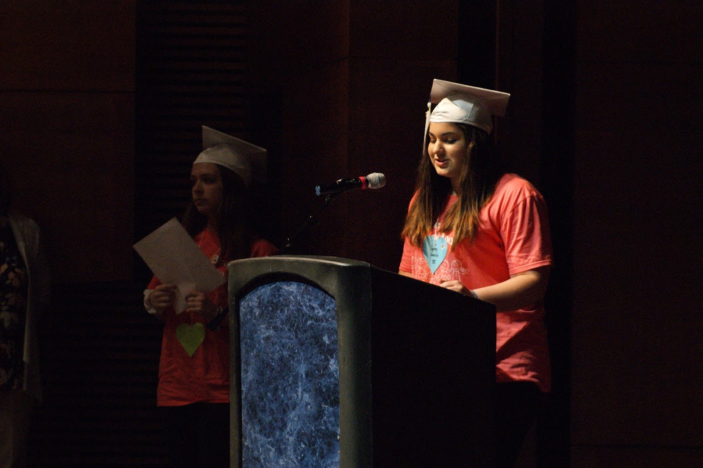 Sydney Shadrick, senior, gave a speech on the lessons she learned throughout her 8 semesters in the child development program. Shadrick will be majoring in Special Education this fall at Appalachian State University. 