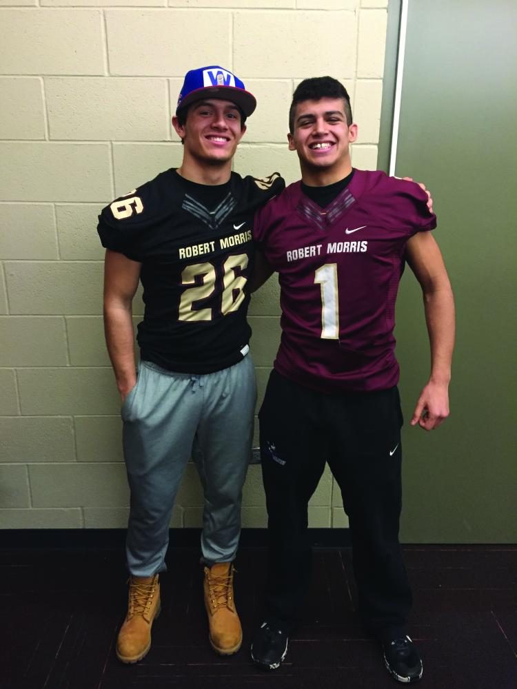 Kyle Roth and Derrick Juarez, seniors, will continue their football careers, along with Matt Lawson, (not pictured) at Robert Morris.