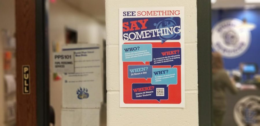 Part of the campaign for the reporting system has involved posters across the school. This is part of a n important push to make students aware of the new option. 