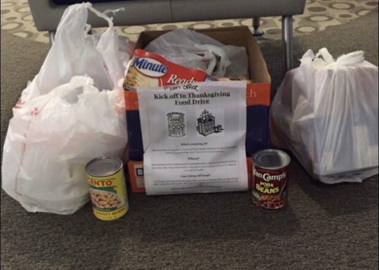 Donated food was packed up and ready to be brought to the St Vincent de Paul Food Pantry.  