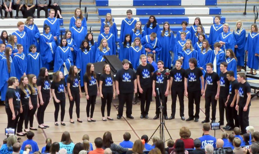 The acapella group, Bare Voices, performed at the District Choral Festival earlier this year. Along with the festival, Bare Voices performs at multiple holiday events including Miracle on Main Street on December 2.