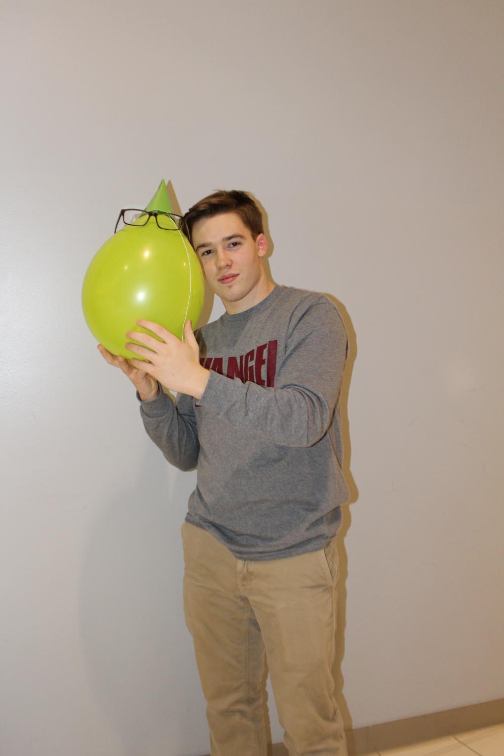 Luke Moore, senior, celebrating a New Year by setting a new goal. Keeping the goal is where the real struggle comes.