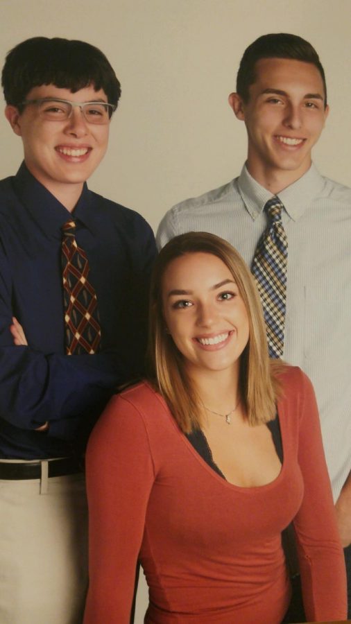 Kyle Grenier (left), Olivia Grenier (middle), and Steven Grenier (right), are senior triplets. While they are siblings, these three students could not be more different. 
