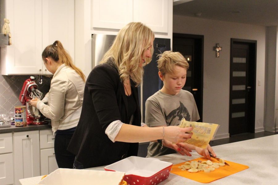 Every night, the Keskas  spend time together as a family making dinner. Since the family moved to the United States from Poland, they say they have become closer and enjoy spending time with eachother doing things such as making dinner.
