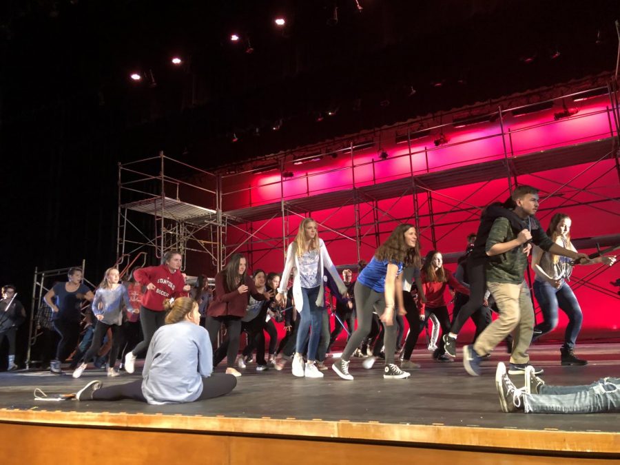 Pippin actors and ensemble members have worked hard to practice dancing and singing for the upcoming shows.