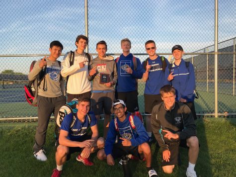 In one of their last tournaments of the season, the boys tennis team finished 1st in the Bison Quad. Jason Morrison, sophomore, contributed to the team’s win by placing first.