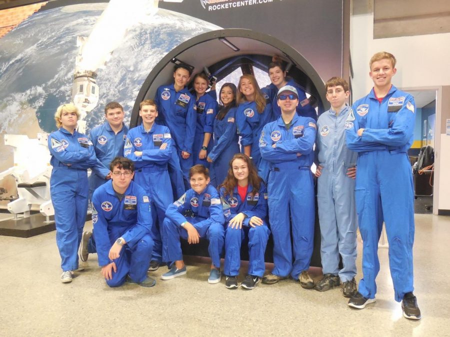 Lauren and friends pose at space camp in Huntsville, Alabama. Stern, who wants to become an astronaut, says that attending space camp was just one factor that led to her to follow her career ambition.