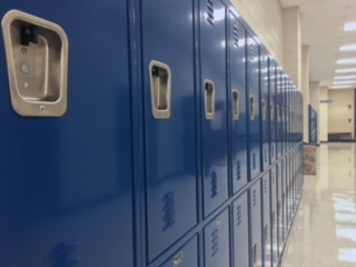 Lockers located in the Business Hallway. Students this year will have the option to opt out of having lockers like these.