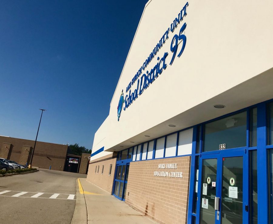 A view of the new District 95 administration building.  The large space has allowed for storage and office organization for its employees.