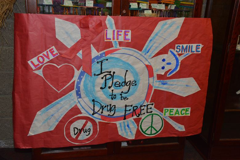 One schools decorations for Red Ribbon Week. This event is not solely a Lake Zurich event; it brings awareness to schools nationwide about being cautious about drug use. 