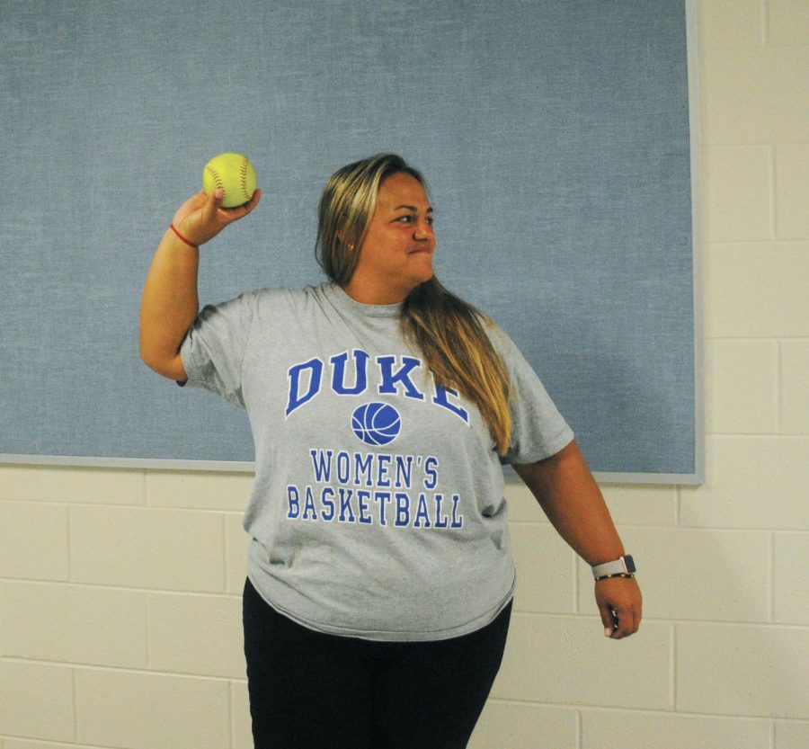 Amanda Rodriguez, PE teacher, has played softball all of her life. Now, she is coaching the game using what she has learned from her own coaches to enhance her coaching techniques. 