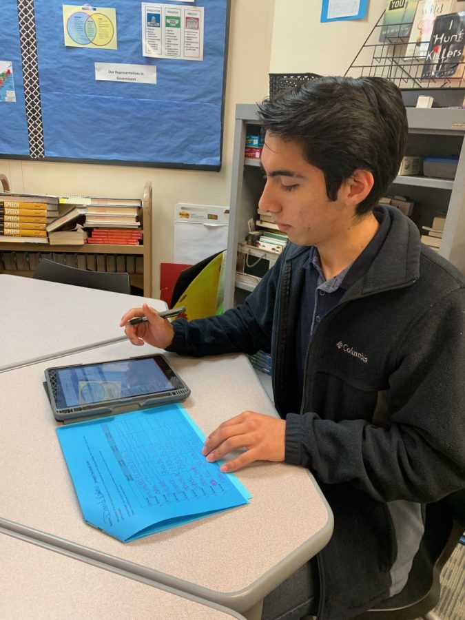 David PaBello is enrolled in ELL classes to help with his mastery of English.  The class provides a lot more than just learning however. “You meet a lot of different people from other countries,” Pabello said. “It’s sort of like a small family” 