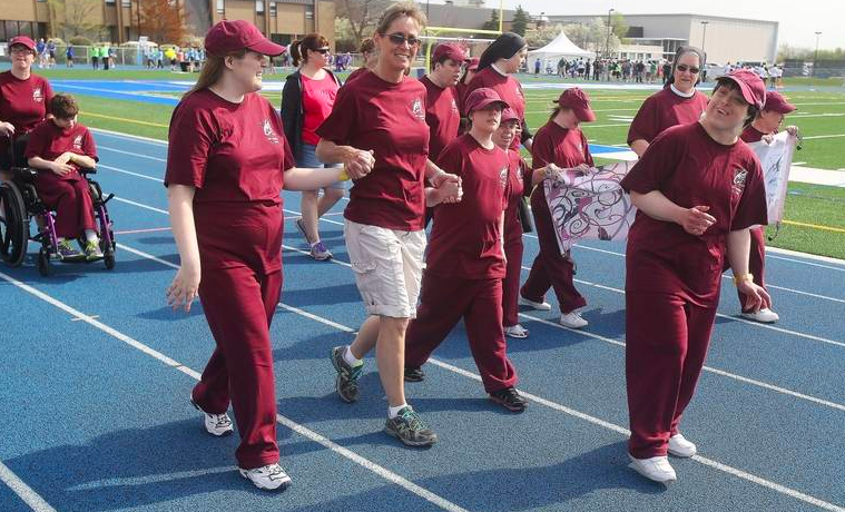 Athletes participate in a 2016 special olympics relay race. SNAP, which used to host the event at the school, is not going to be running the event this year.