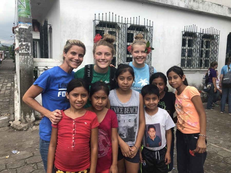 The Piggott family played with some of the children in the community that they visited in Guatemala