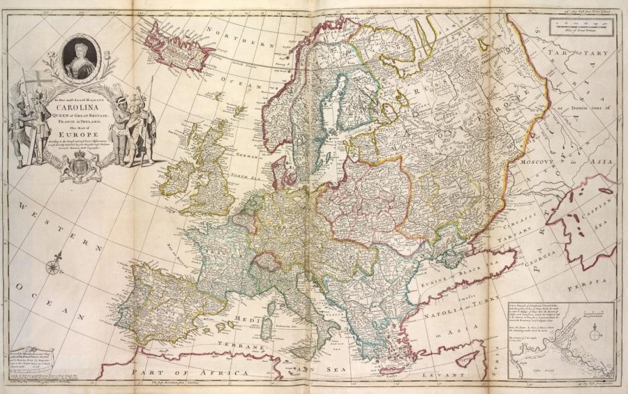 A map of Europe. Our worldview, due to the influences of our curriculum, are skewed heavily in the Eurocentric direction, which may not adequately prepare us for the future. 