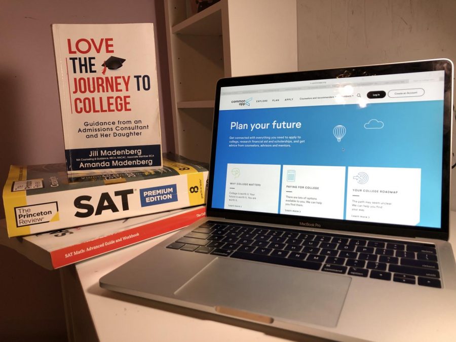 The common app, is an application most colleges require while applying to college. Additionally, test results from the SAT and/or ACT are also required.