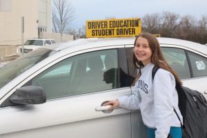 Sasha Razin, sophomore takes drivers ed at the school and has been practicing for about 4 months to get her license. 