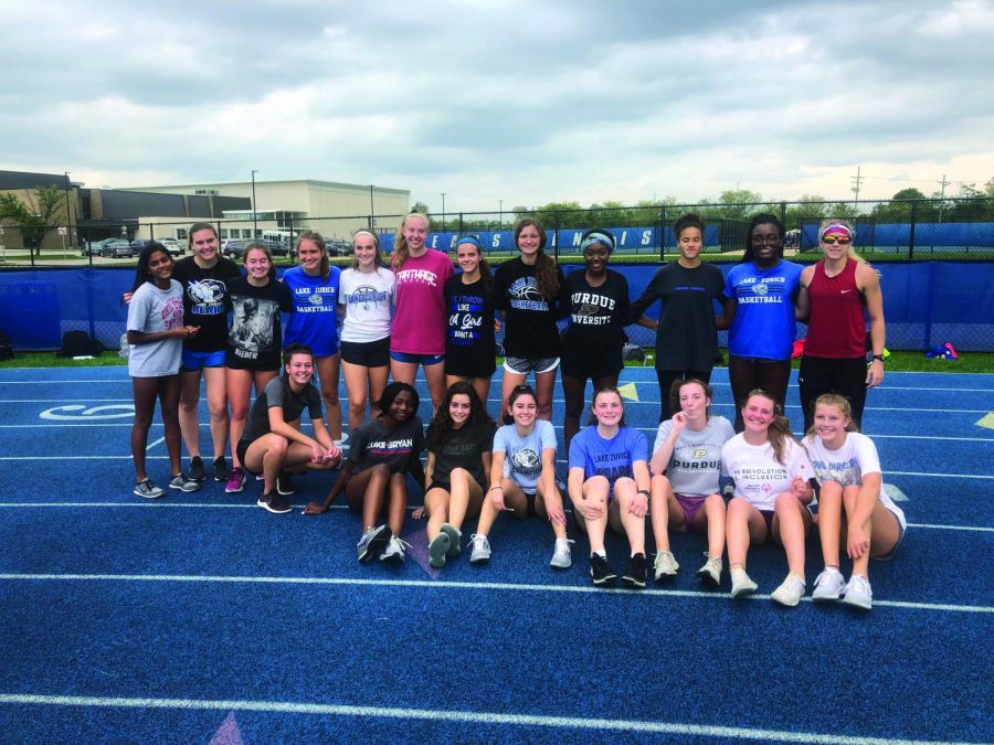 The LZ Speed Club stand together after a workout. Kauffman believes the club has brought the school closer together. 