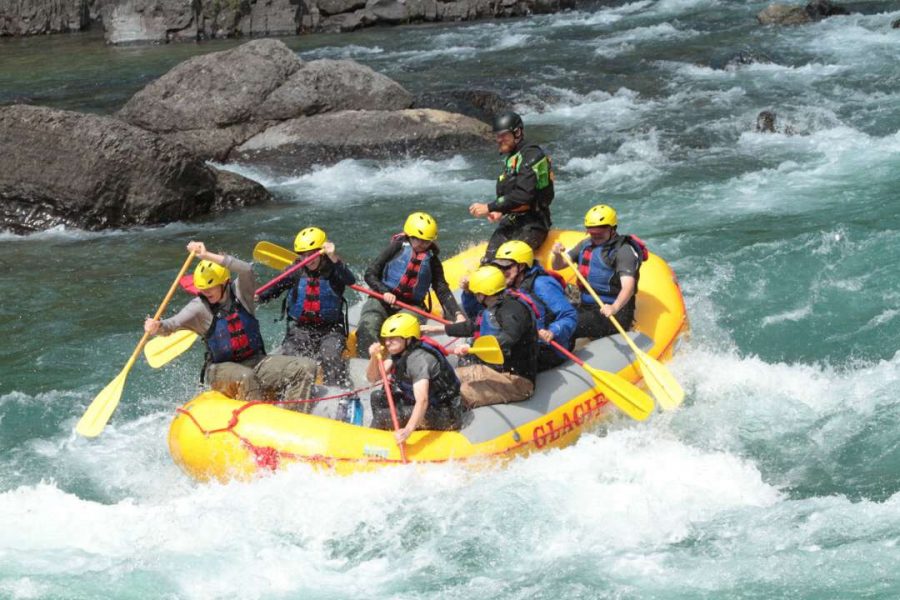 Slaughter and other scouts go white water rafting. This trip is one of many adventure opportunities that he has had as part of a Boy Scouts troop.