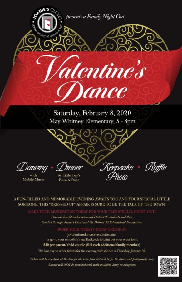 Joanies Closet is hosting a Valentines day dance fundraiser! Proceeds will go to buy school supplies like coats, hats, and gloves for the students and their family members.
