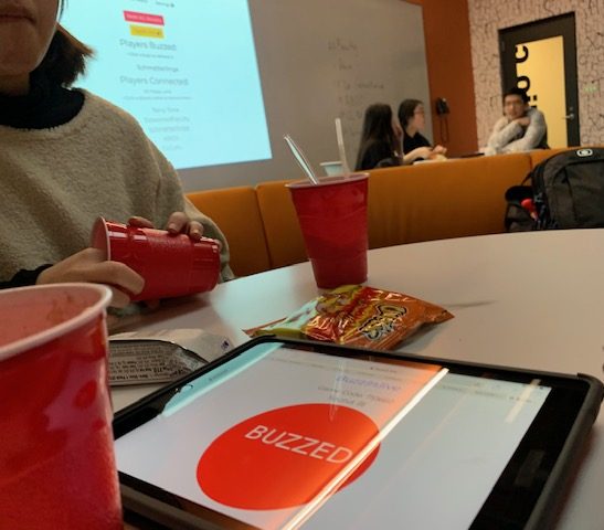 The contestants in the International club Trivia night buzzed in using these buzzers enjoyed a root beer float and chips as they competed to win!