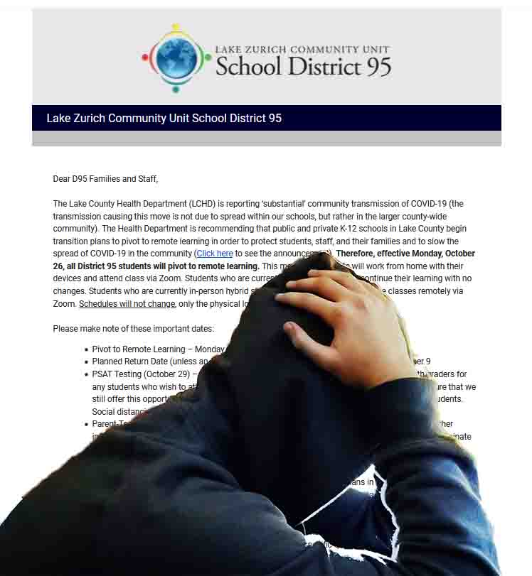 The high school will shift to elearning next week between October 26 to November 9, which can be an advantage or disadvantage depending on perspective. “Although [teachers] might have a more difficult time teaching through Zoom, I think that theyll feel probably more comfortable [shifting to elearning] because I know a lot of my teachers were expressing that they were nervous to go back into the school; a couple of them had to take a leave of absence because of it,” Annie Moriarity, freshman, said. “Some [parents] may be like, ‘Okay, whatever,’ but parents who might need their kid to be in school for childcare purposes might feel a little upset.” 