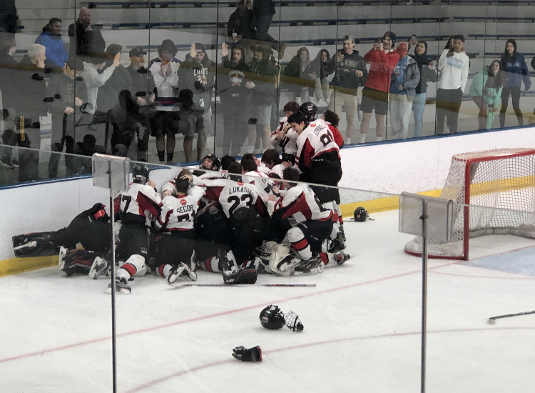 When needing an escape, most people turn to something they love. Hockey is Ben Lukasiks, senior, passion and he finds comfort in his team.