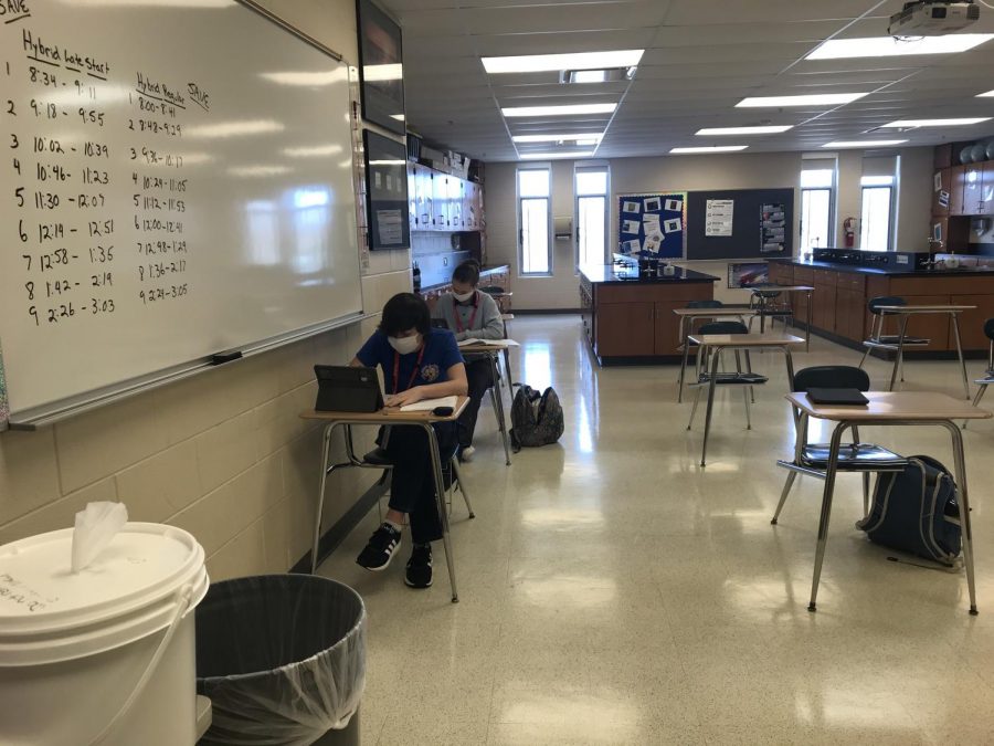 Students hurry to finish their tests before the bell. While tests like these make a major impact on a students GPA, just how important are those GPAs to a successful future?