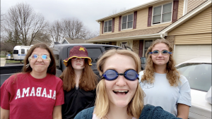 A few LZ Senior Assassin participants, geared up with waterguns and goggles. With over a hundred seniors participating, Luca Sturm, senior organizer, called the event a huge success. 