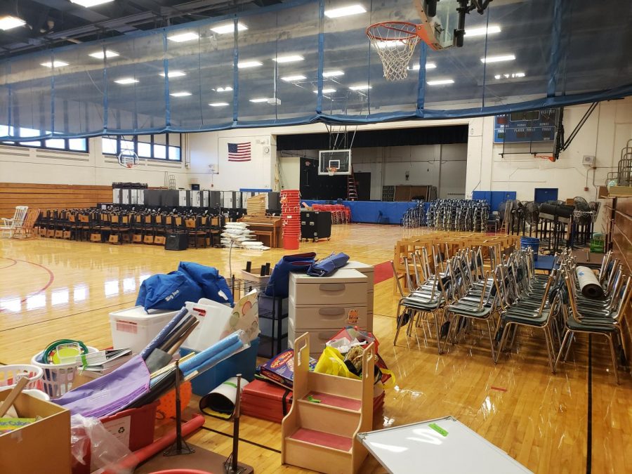 Due to the construction of the new May Whitney, much of the old furniture, pictured above, is being compiled for resale or recycling. Each item is assessed for its value and then either sold, recycled, or donated.