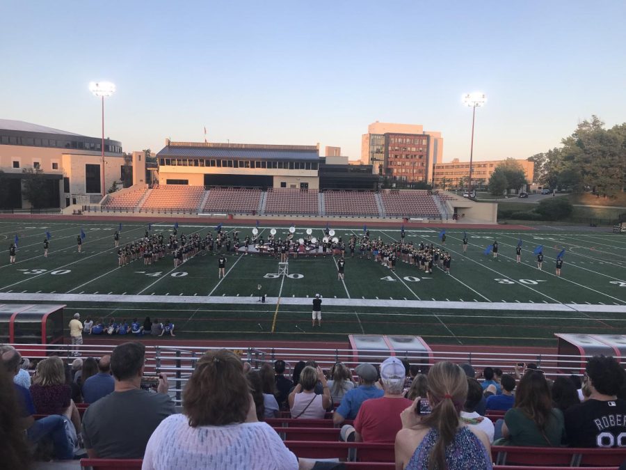 During the summer, members of the marching band take part of a summer camp each year. There, they work together and take part in fun traditions. 