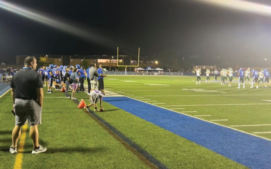 Dolney oversees a home varsity football game against Stevenson.