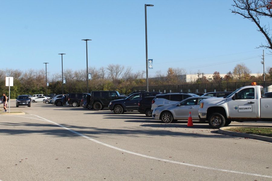 Cars parked in the LZHS upper parking lot for students. As the issue of unsafe driving among teens in the United States rises, it is necessary to look at how this nationwide issue may be effecting Lake Zurich, from both teacher and student driver perspectives. 