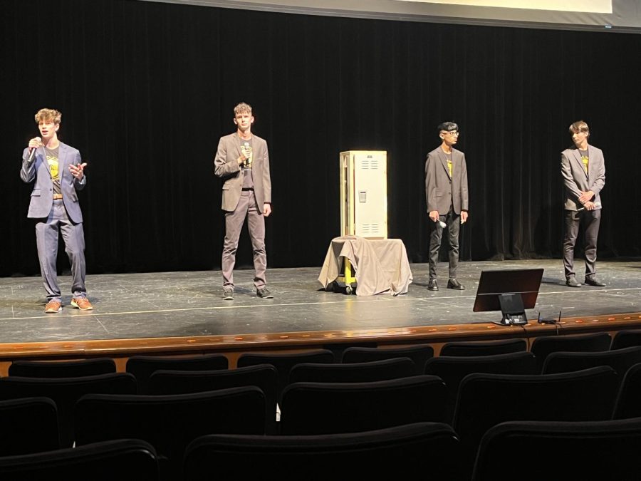 The Rock-the-Lock team presents their pitch on Tuesday, May 9th, in the PAC. The team says their product will be a more secure and convenient alternative to traditional locker locks.  