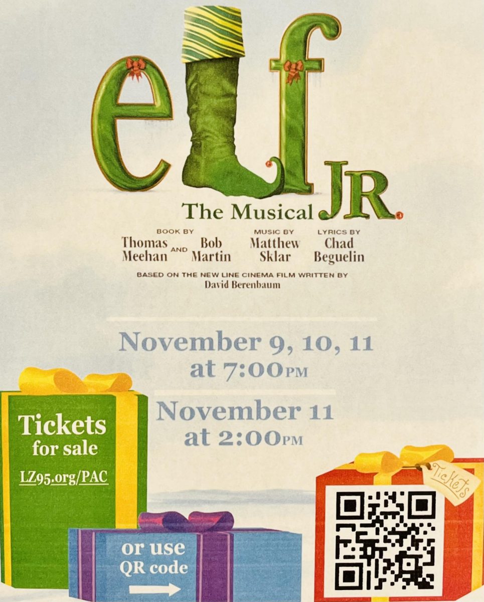 Here is the flyer for more information about the Elf musical! Scan the barcode for tickets.