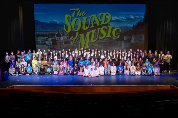 The cast and crew of The Sound of Music, portrayed in the image, have united their efforts to create a show of a lifetime. Tickets for the show will cost $15.00 for adults, and $13.00 for students and senior, for each of the five performances.