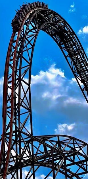 Park visitors ride Goliath at Six Flags Great America. This photo was taken before the new chaperone policy was implemented
