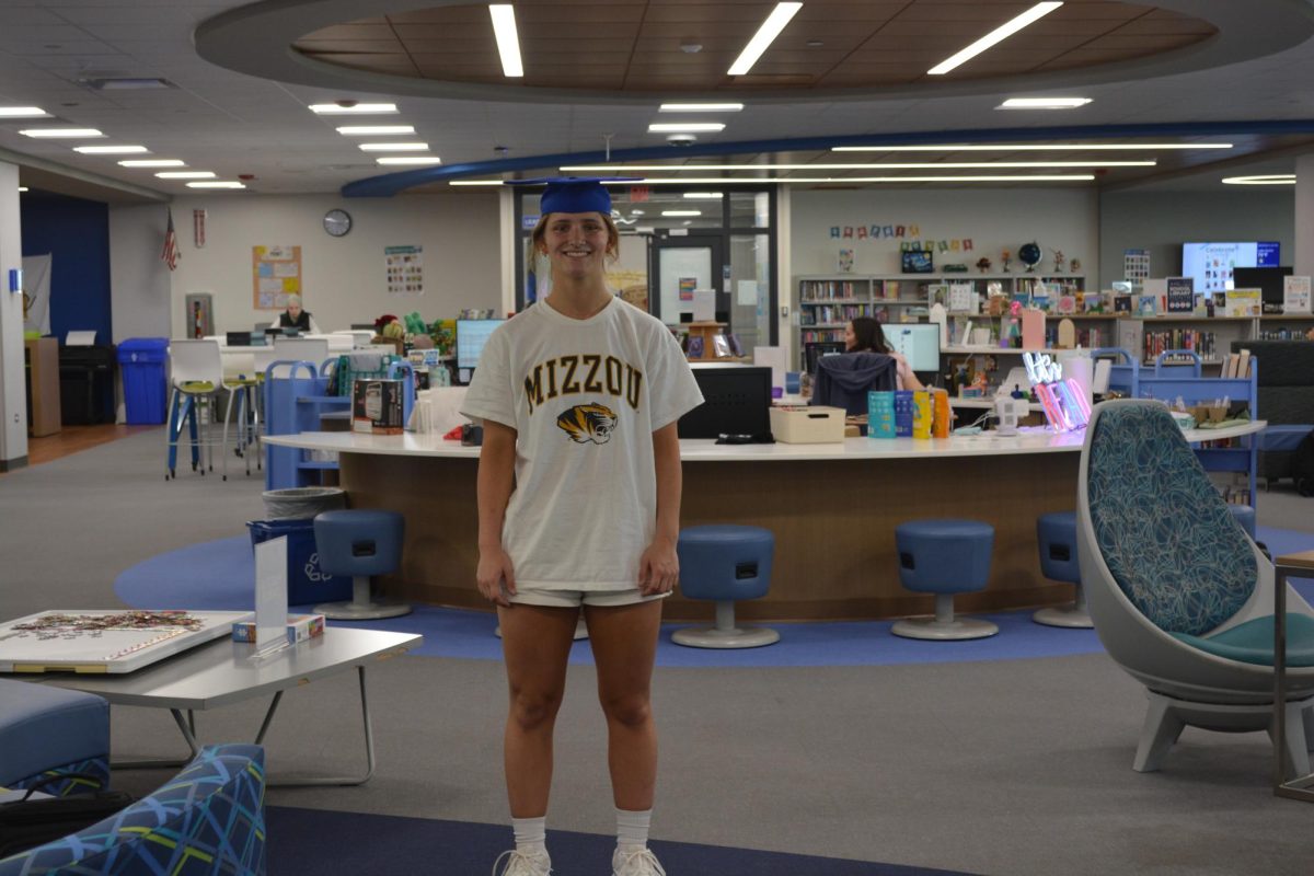 Layne Nordstrom in the Lake Zurich High School hub on April 22, 2026. 